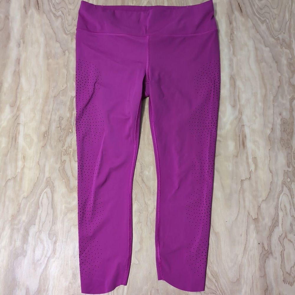 Athleta Chakra 7/8 Tight Pink Powervita Women's Med 9"‎ Rise Pockets 31x22